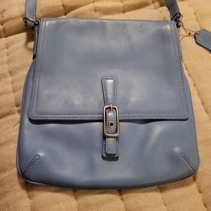 Coach Vintage Blue Leather Crossbody Bag